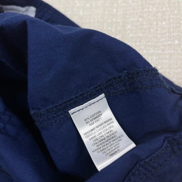 Liz Claiborne Cropped Pants Women's 14 Navy Blue Stretch Comfy - Picture 4 of 8